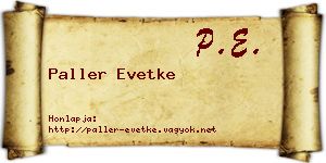 Paller Evetke névjegykártya